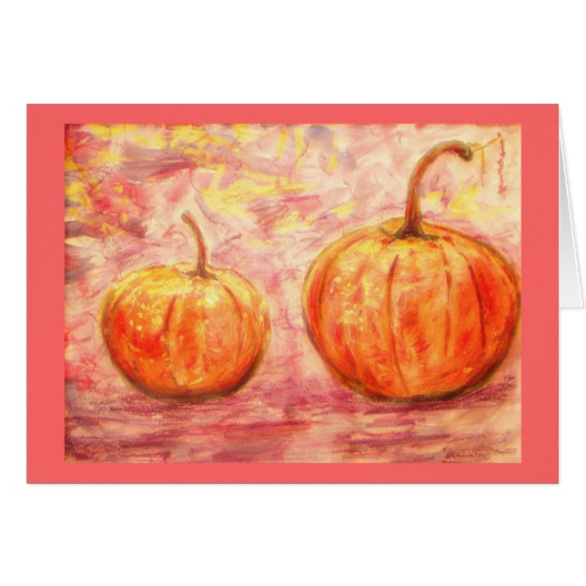 Två Pumpkins-fred på jorden Hälsningskort (Framsidan Horizontal)