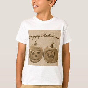 Två Pumpkins Happy halloween T-Shirt