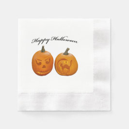 Två pumpor Glad Halloween Pappersservett