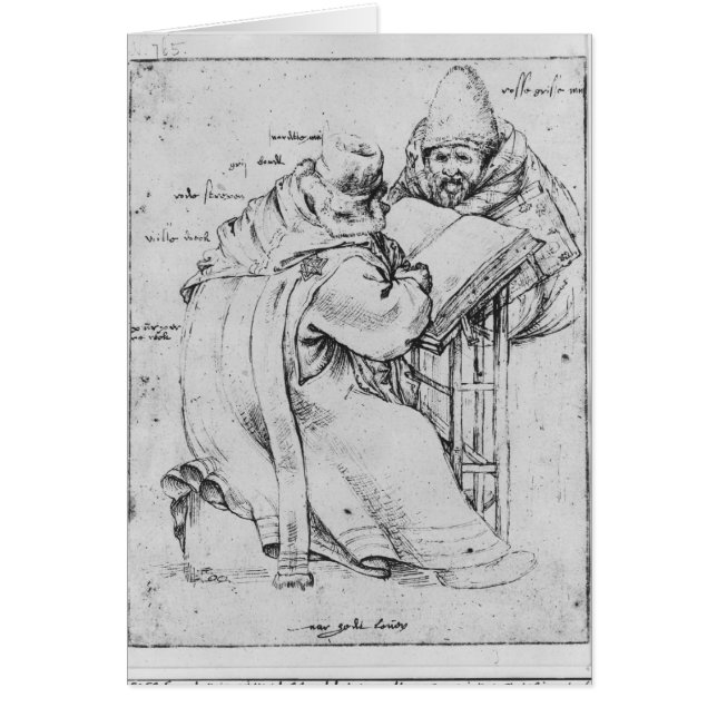 Två rabbiner hälsningskort (Framsidan)