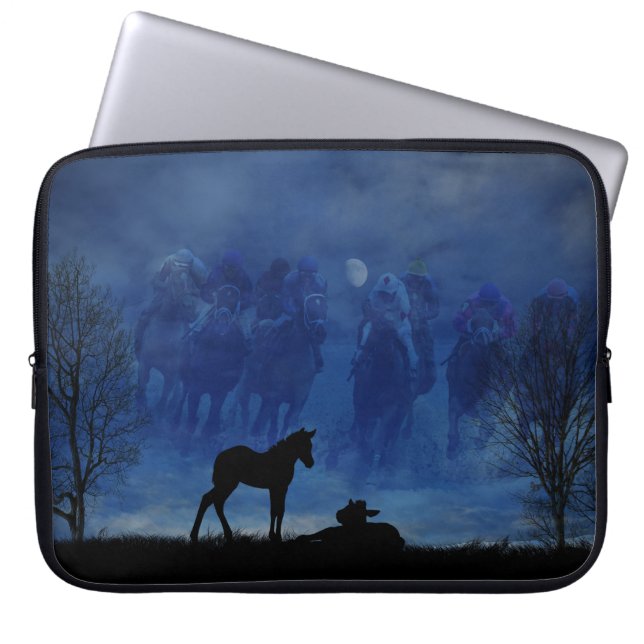 Två rashäst Foals Laptop sleeve (Framsidan)