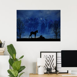 Två rashästar Poster