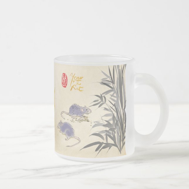 Två Råttor Bamboo vietnamesiska nyår 2020 FG Mugg (Höger)
