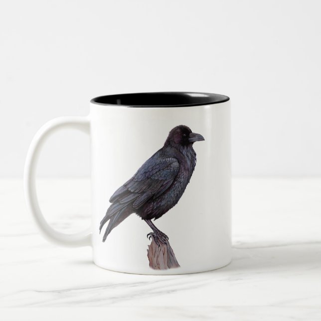 Två Ravens-kaffe Mugg (Vänster)