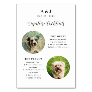 Två Recept och Photos Bröllop Namnteckning Drink-m Bordsnummer