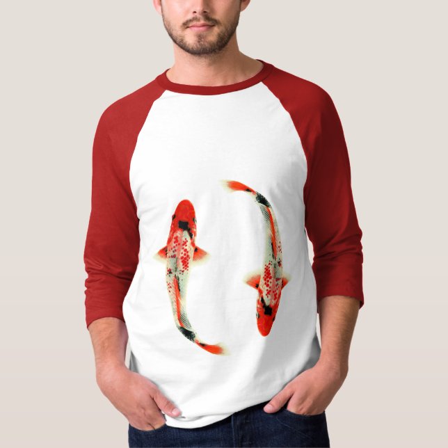 Två Red Koi T-shirt (Framsida)
