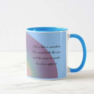 Två regnbågequotations - mugg