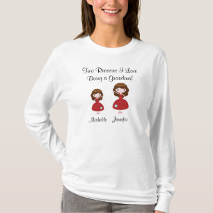Två resonerar mig älskar att vara en mormor tee shirt