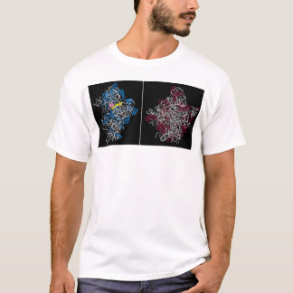 två ribosomal subunits med trna och mrna lappar t shirt