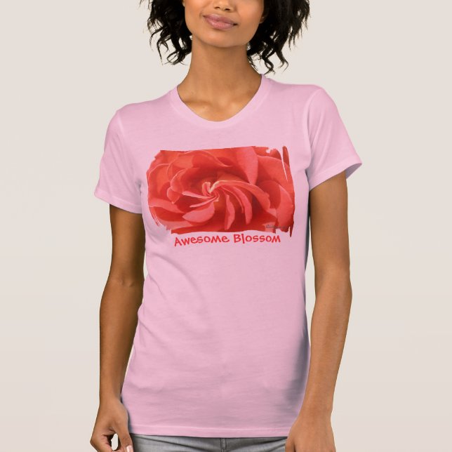 TVÅ Ro Swirl i persikotröja T Shirt (Framsida)