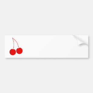 Två röda Cherry Bildekal