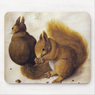 Två röda ekorrar (av Albrecht Dürer) Musmatta
