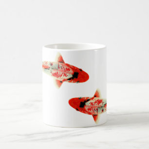 Två röda Koi Kaffemugg