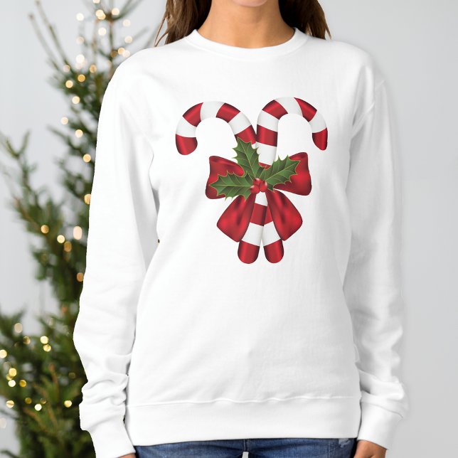 Två röda och vita Polkagrisar T Shirt (Festive design for the Holiday season.)