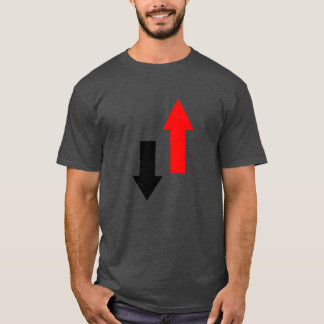 Två röda svarta pilar som pekar uppåt t shirt