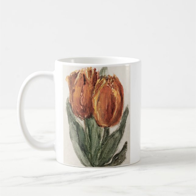 Två röda tulips av Sientje Mesdag-van Houten Kaffemugg (Vänster)