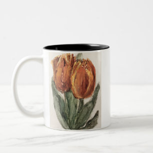 Två röda tulips av Sientje Mesdag-van Houten Två-Tonad Mugg