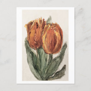 Två röda tulips av Sientje Mesdag-van Houten Vykort