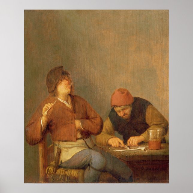 Två rökare i Insida, 1643 Poster (Framsidan)