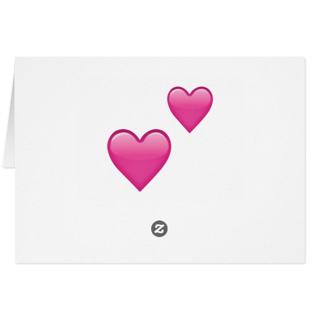 Två Rosa Hearts - Emoji OBS Kort (Baksidan Horizontal)