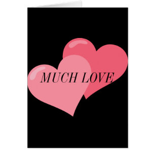 Två Rosa Hjärter Hälsningskort