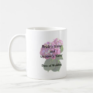 Två Rosa Hydrangea Kaffemugg