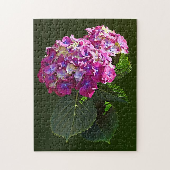 Två Rosa Hydrangea Pussel (Vertikal)