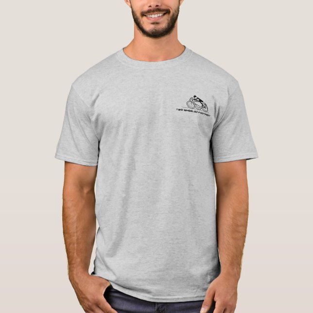 Två rullat fotspår tee shirt (Framsida)