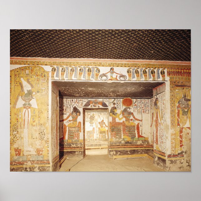 Två rum från Grav i Nefertari Poster (Framsidan)