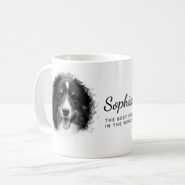 Två runda Anpassningsbar Skapa fotomallar och svar Kaffemugg (Framsida vänster)