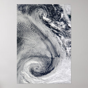 Två S-formade Polar-orkaner Poster