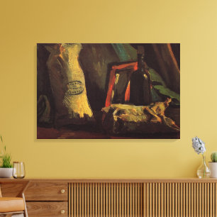 Två säckar och en flaska av Vincent van Gogh Canvastryck