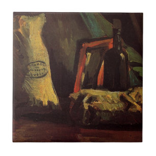 Två säckar och en flaska av Vincent van Gogh Kakelplatta