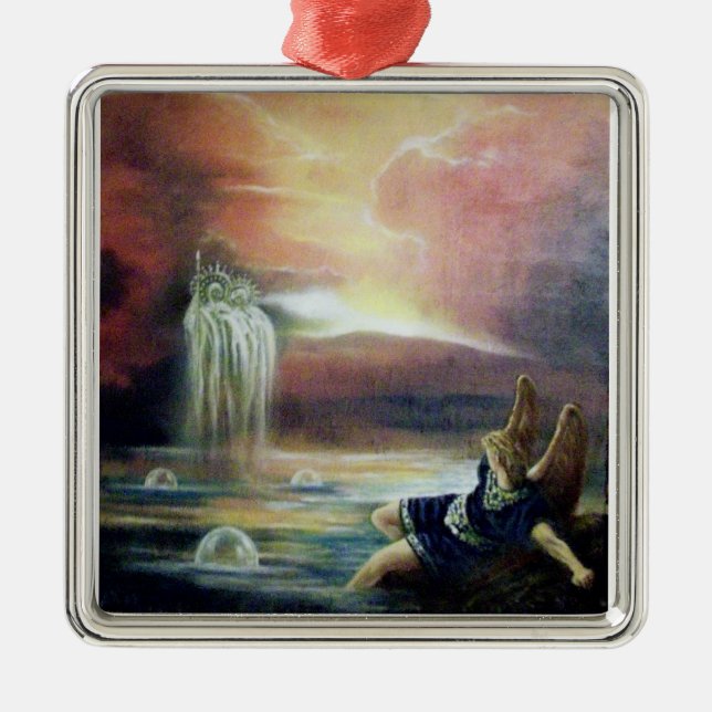 TVÅ SAINT JOHN OCH FALLEN ANGEL JULGRANSPRYDNAD METALL (Framsidan)