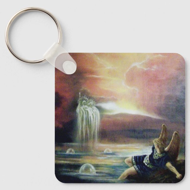 TVÅ SAINT JOHN OCH FALLEN ANGEL NYCKELRING (Framsida)