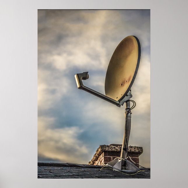 Två satelliträtter i Himmel Poster (Framsidan)