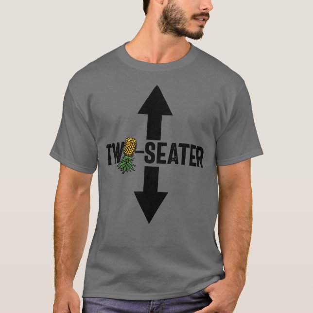 Två sätesimingers Manar uppåt och nedåt T Shirt (Framsida)