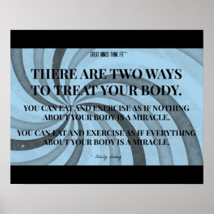 Två sätt att behandla din kropp: Blue Spiral Poster