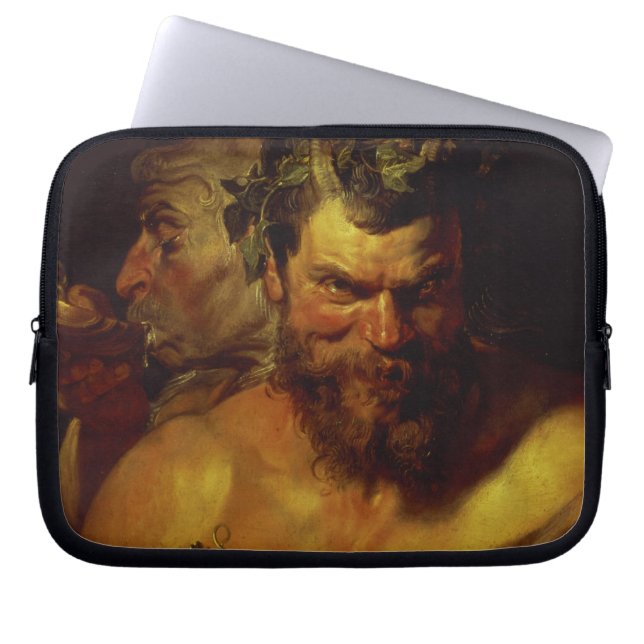 Två Satyrs (olja på panel) Laptop Sleeve (Framsidan)