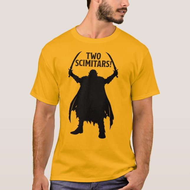 Två Scimitarer T Shirt (Framsida)