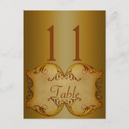 Två Scrollsar i Bronze Bordsnummer-vykort Vykort