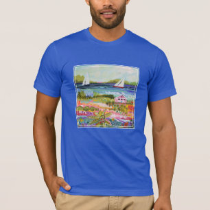 Två segelbåtar och besättning t shirt