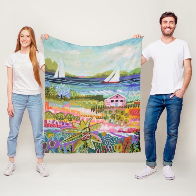 Två segelbåtar och stuvning fleecefilt (På plats)