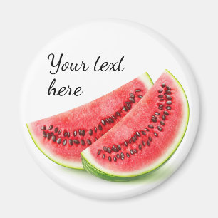 Två segment av vattenmelon magnet
