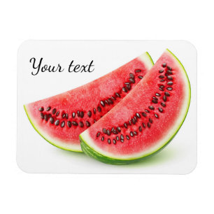Två segment av vattenmelon magnet