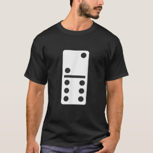 Två sex Dominoes Halloween Costume Domino-spel T Shirt