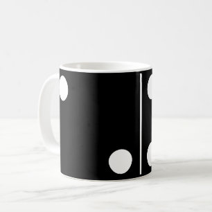 Två sex svarta Domino Mugg