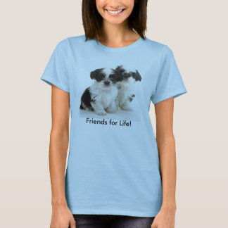 Två Shih Tzu valpar - vänner för liv! Tee Shirt