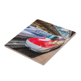 Två Shinkansen vid Tokyo Station Kakelplatta