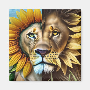 Två sidor av kärlek-triptych magnet